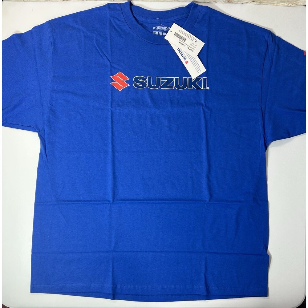 NWT XXL Suzuki Team Racing Blue Factory Effex Moto T-Shirt